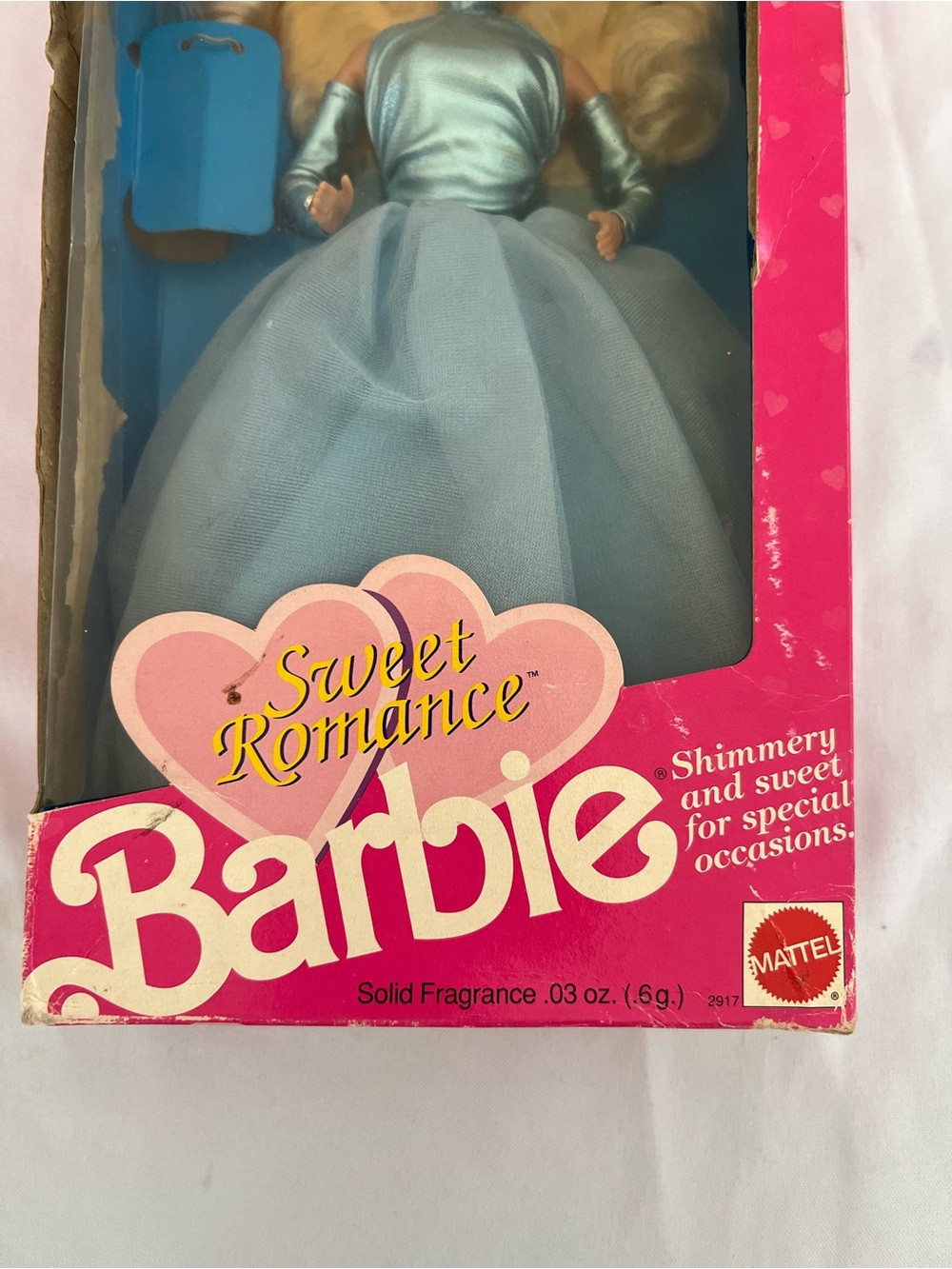 Vintage 1991 Sweet Romance Barbie in Shimmery Pale Blue Ball Gown - Picture 3 of 10